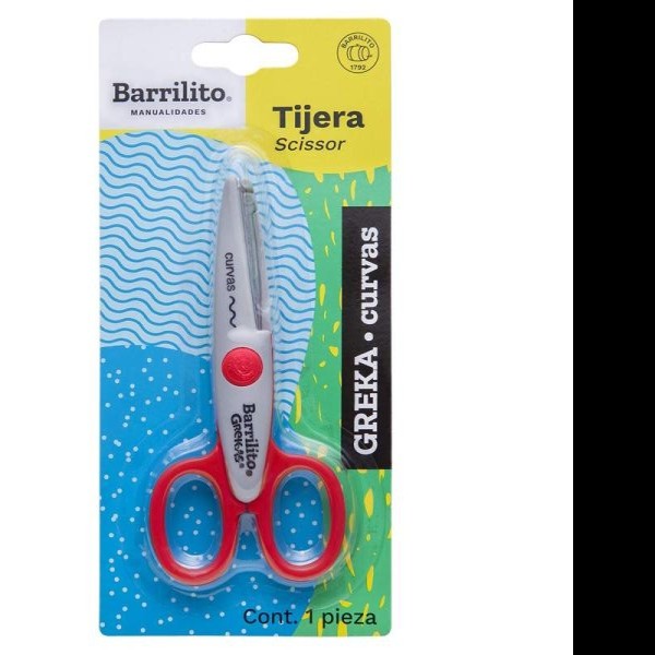 TIJERA PLAST. 6-13CM. CURVA GREKA2 BARRILITO BL.C11224